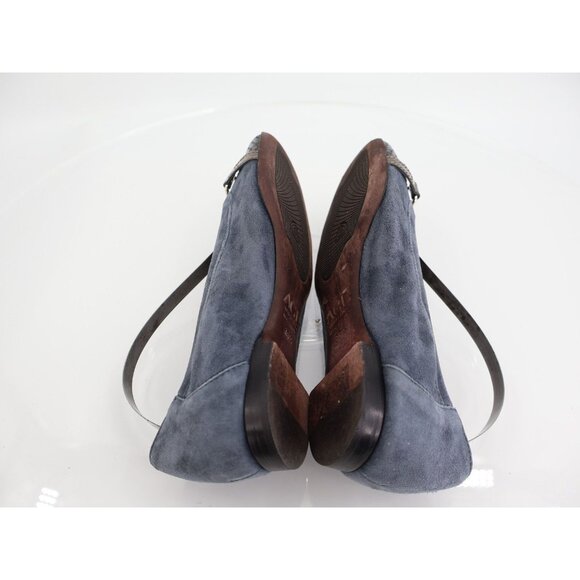 AGL Italy Monika Ballet Flat Women Size 36.5 6.5 Blue Leather Shoe Elegant Comfy - Picture 7 of 12